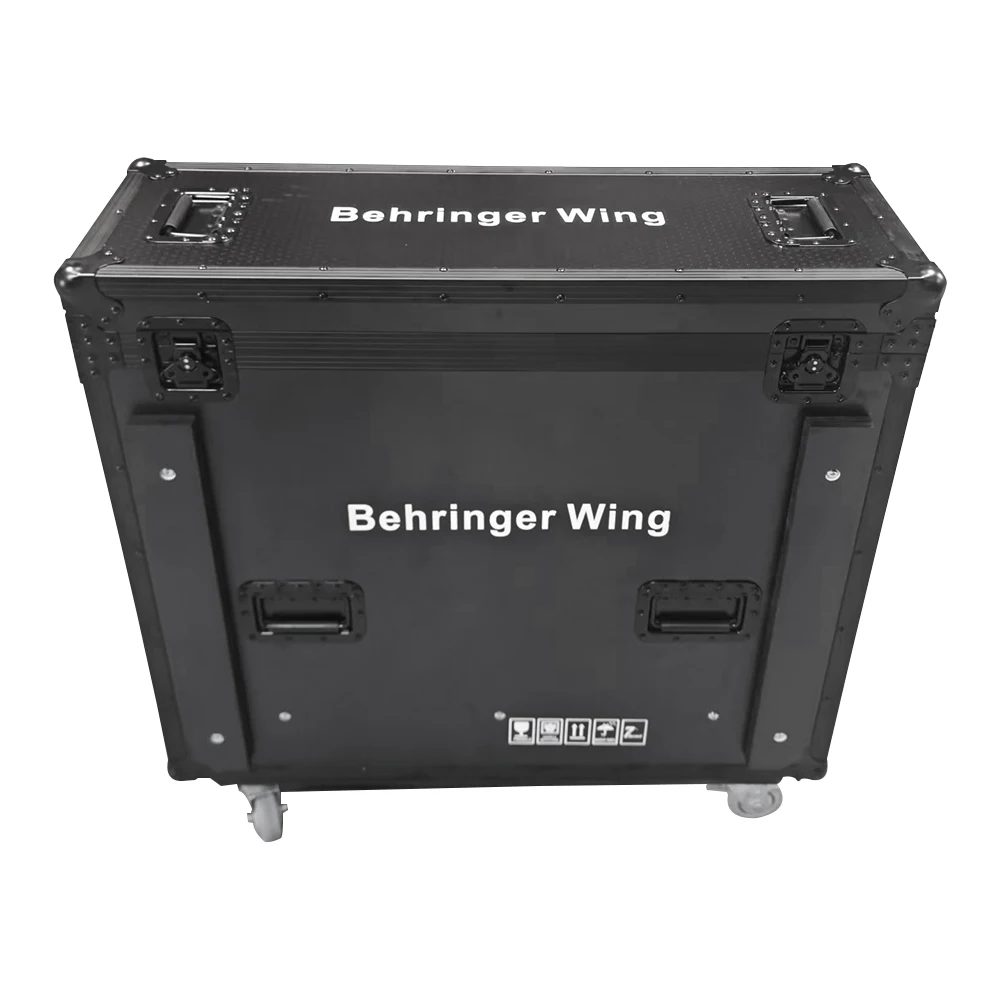 Customized Wing Flight Case with Wheels All-Black Normal Version Pa System Stage Equipment Digital Mixer Flight Case