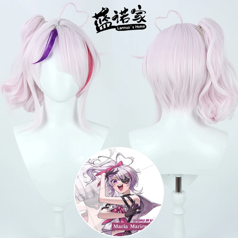

Virtual YouTube Vtuber Maria Marionette Cosplay Wig Halloween Carnival Party Props Synthetic Hair Heat Resistant Fiber + Wig Cap