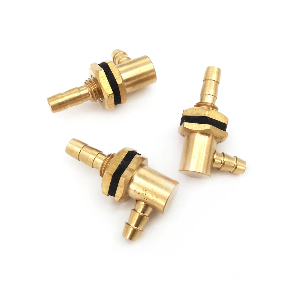 5 قطعة خزان الوقود الحلمة مجموعة خزان حشو فوهة الزيت مدخل ومخرج تركيبات النحاس للغاز نيترو RC سيارات قوارب الطائرات