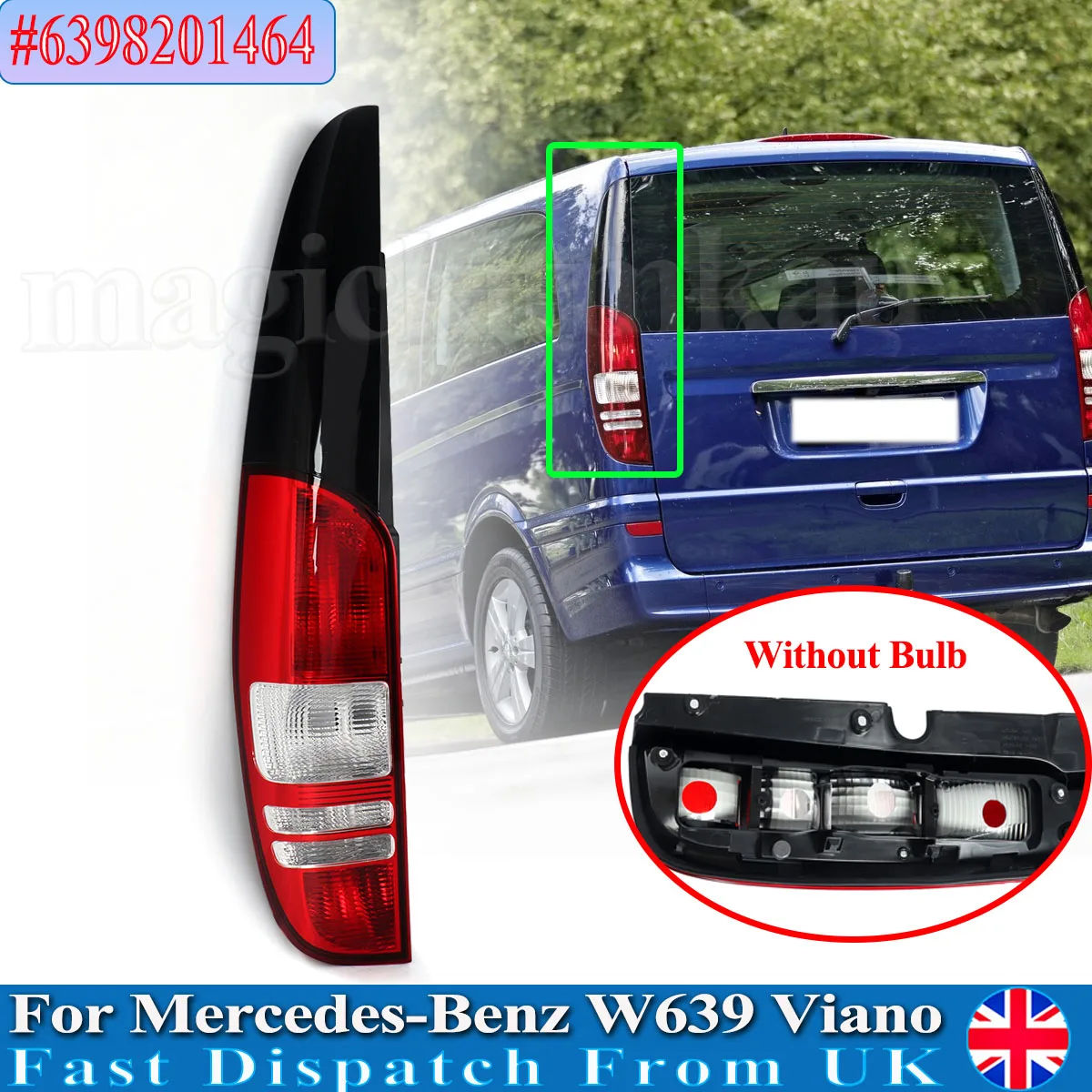 Rücklicht Links Für Mercedes Benz Viano W639 2010 2011 2012 2013 2014 Hinten Stoßstange Signal Lampe Montage Stecker und Spielen Hinten DRL