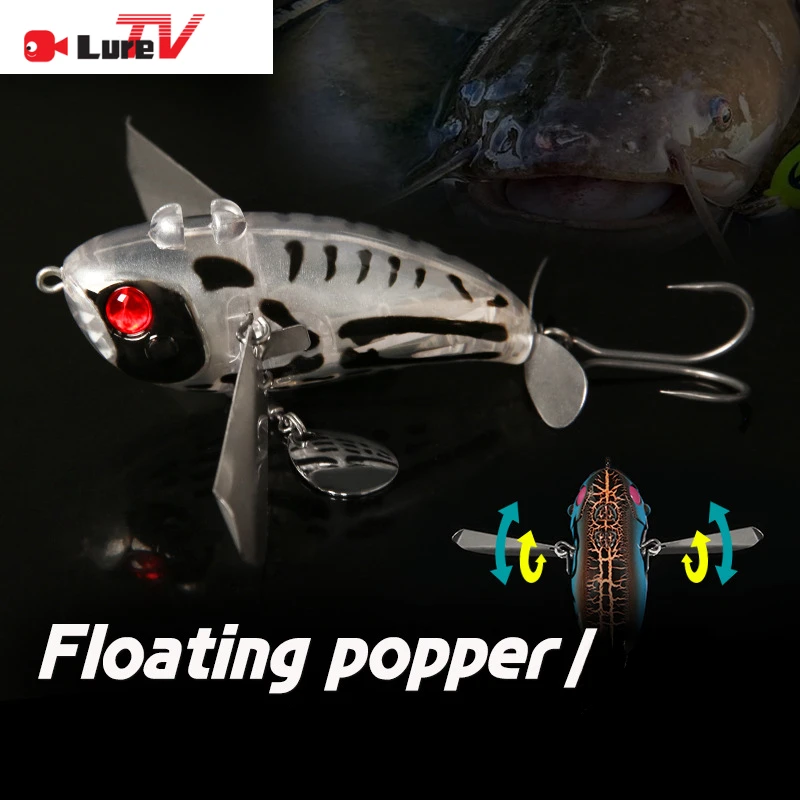 Luretv Water Surface System Big Water Flower Popping Cicada Lure Bait Fake Bait Wave Climbing Hard Bait Fishing Catfish Bass