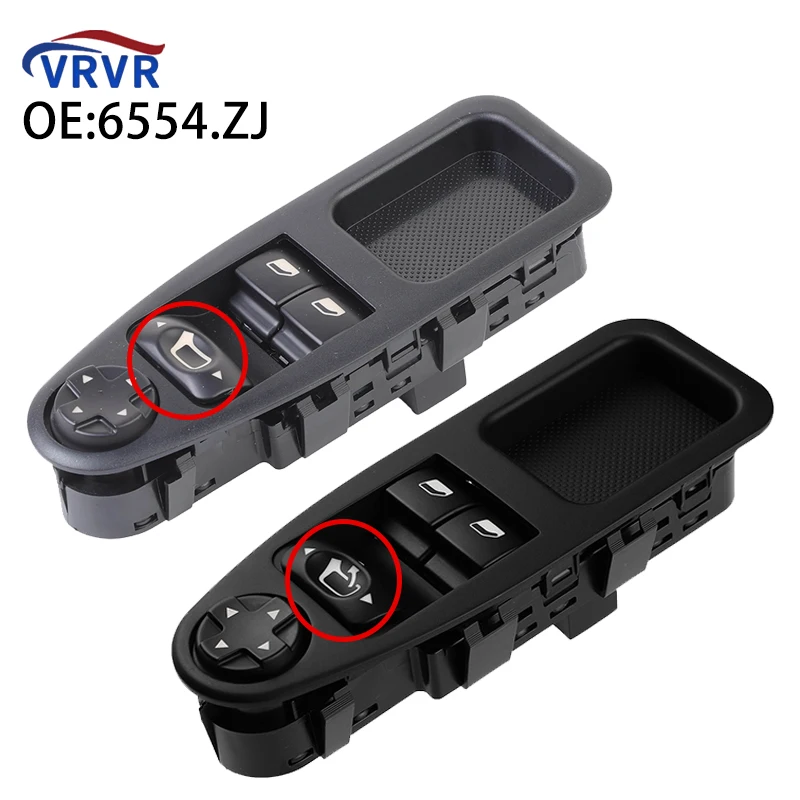 Interruptor de elevalunas eléctrico 6554ZJ 6554.ZJ 6554.ZH 6554ZH para Fiat Scudo, Citroën Dispatch Jumpy, Peugeot Expert 2007-2016