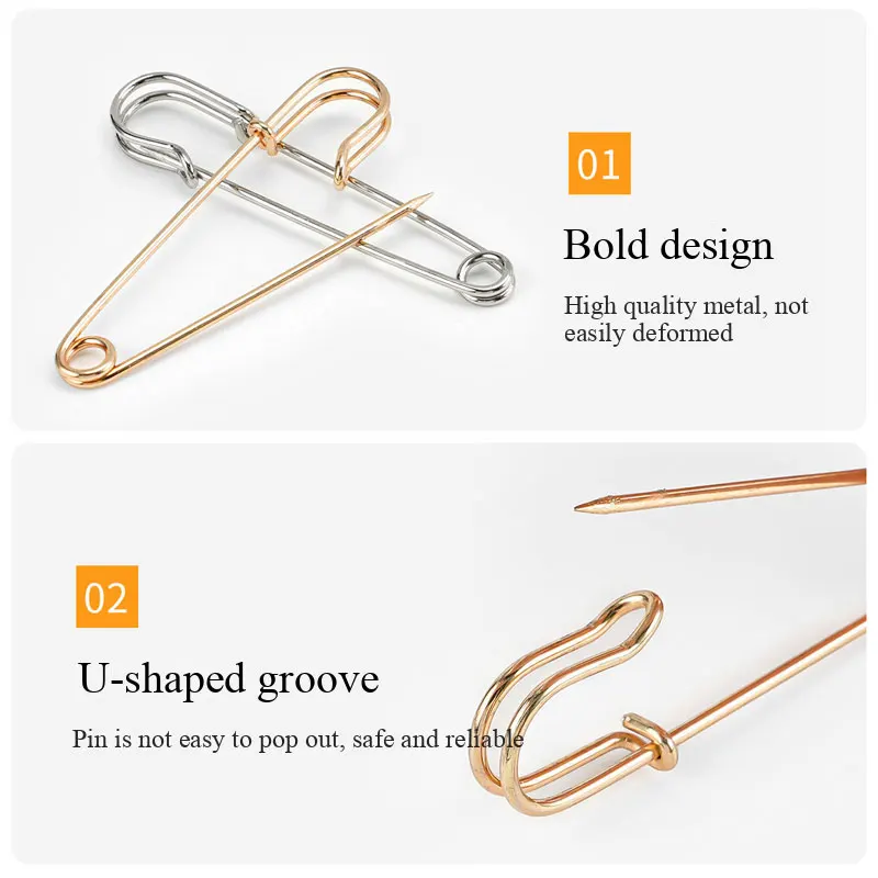 5/10/15/20 قطعة 7.5 سنتيمتر دبوس أمان كبير الثقيلة دبوس أمان قوي قوي السائبة بروش DIY بها بنفسك الحرفية التنانير الملابس والاكسسوارات #4