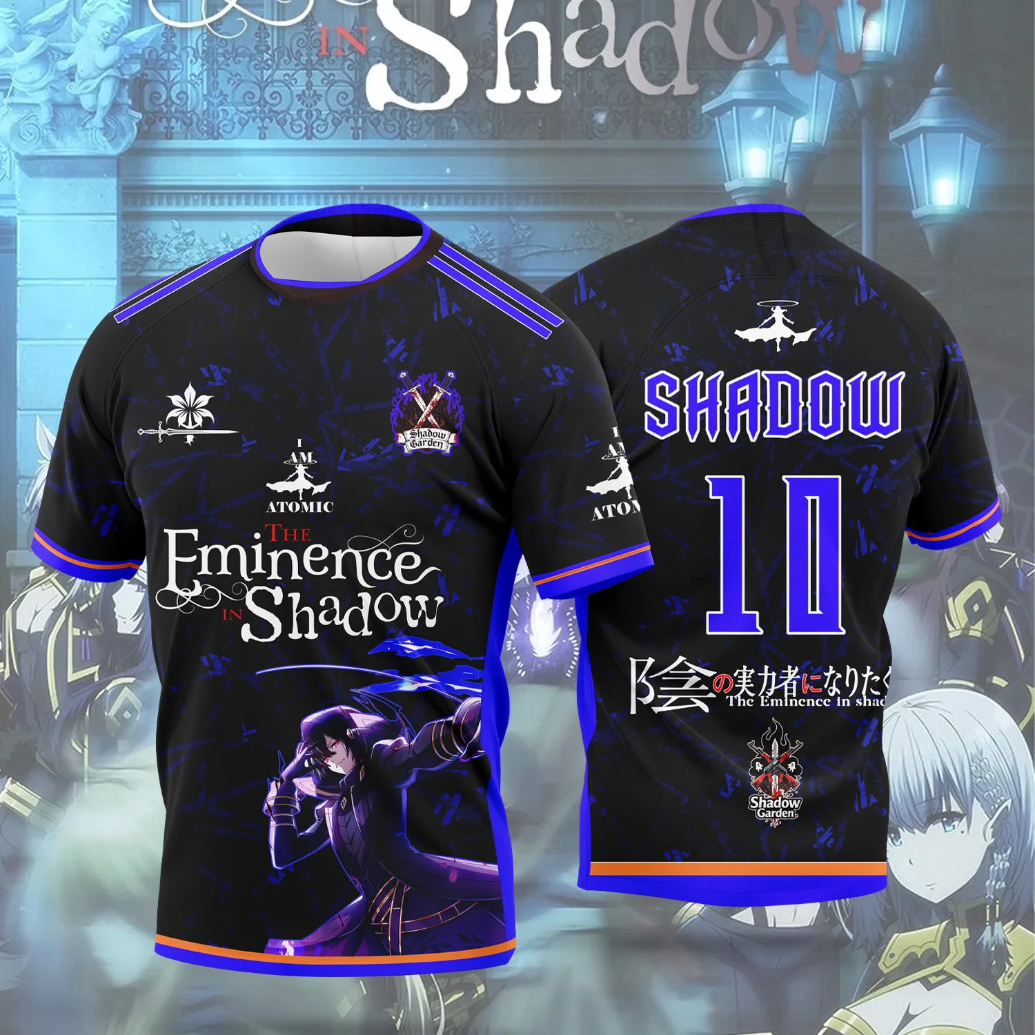Nouveauté 2026 : Maillot Anime The Eminence in Shadow - T-shirt de sport décontracté pour hommes et femmes pour les amateurs de manga