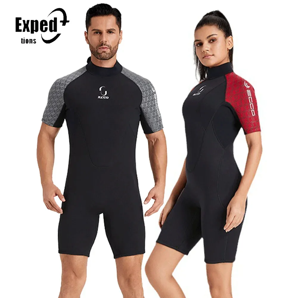 

Wetsuit 3mm Neopreno Surf Suit Short Sleeve Swimwear Kitesurf Scuba Diving Suit Men Spearfishing Swimsuits Rash Guards Women