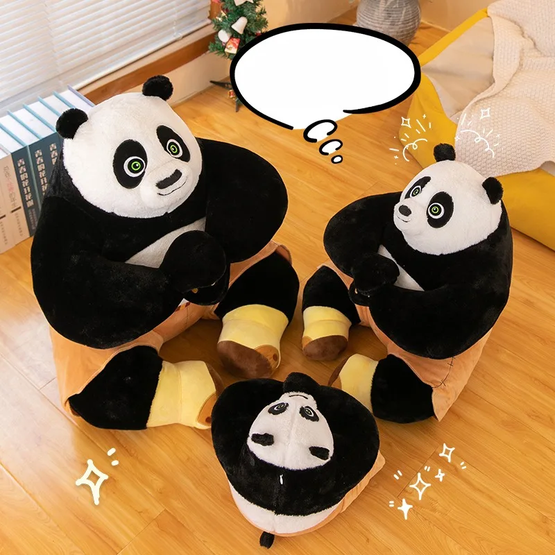 2024 New Internet Celebrity Chinese Kung Fu Panda Plush Toy Doll Doll Children Sleeping Accompanying Girlfriend Gift