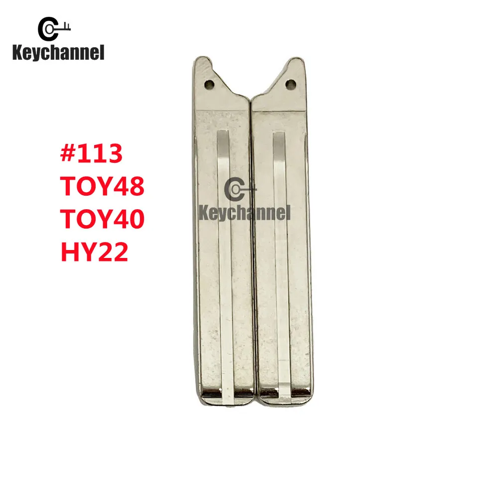 10 Stks/partij #113 Origineel Metalen Autosleutelblad Hy22 Toy48 Toy40 Ongesneden Blanco Voor Toyota Camry Crown Corolla Rav4 Scion Lexus Afstandsbediening