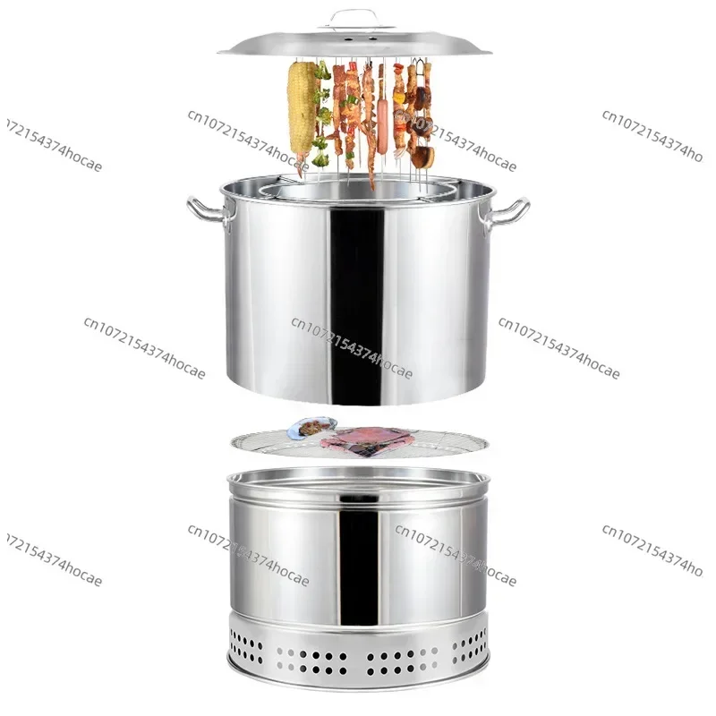 موقد معلق، شواية منزلية بدون دخان، شواية فحم، فناء محمول للدجاج