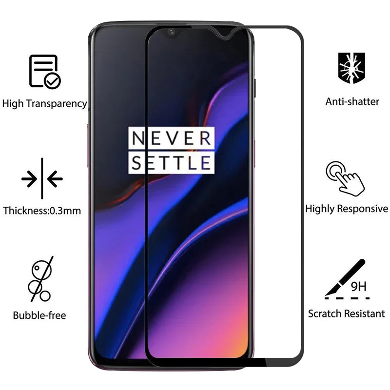غطاء حماية من الزجاج المقسى لهاتف Oneplus 6t على One plus 6 t t6 plus6t oneplus6t 6.41 حقيبة حماية للهاتف 360 omeplus onepls