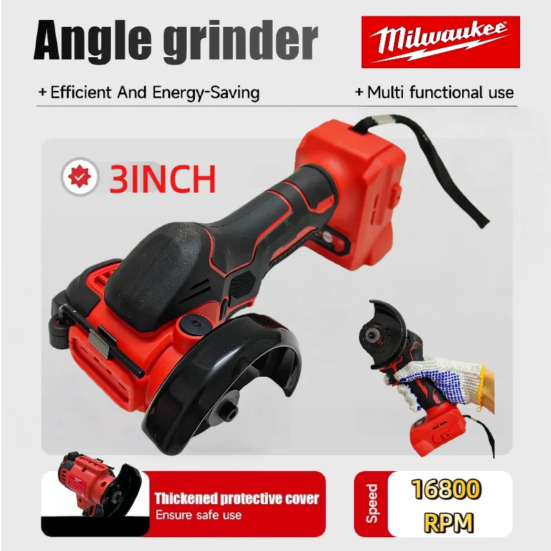 Milwaukee batterie Mini meuleuse d'angle sans fil meulage polisseuse électrique diamant meuleuse de coupe outils électriques pour 20V18V