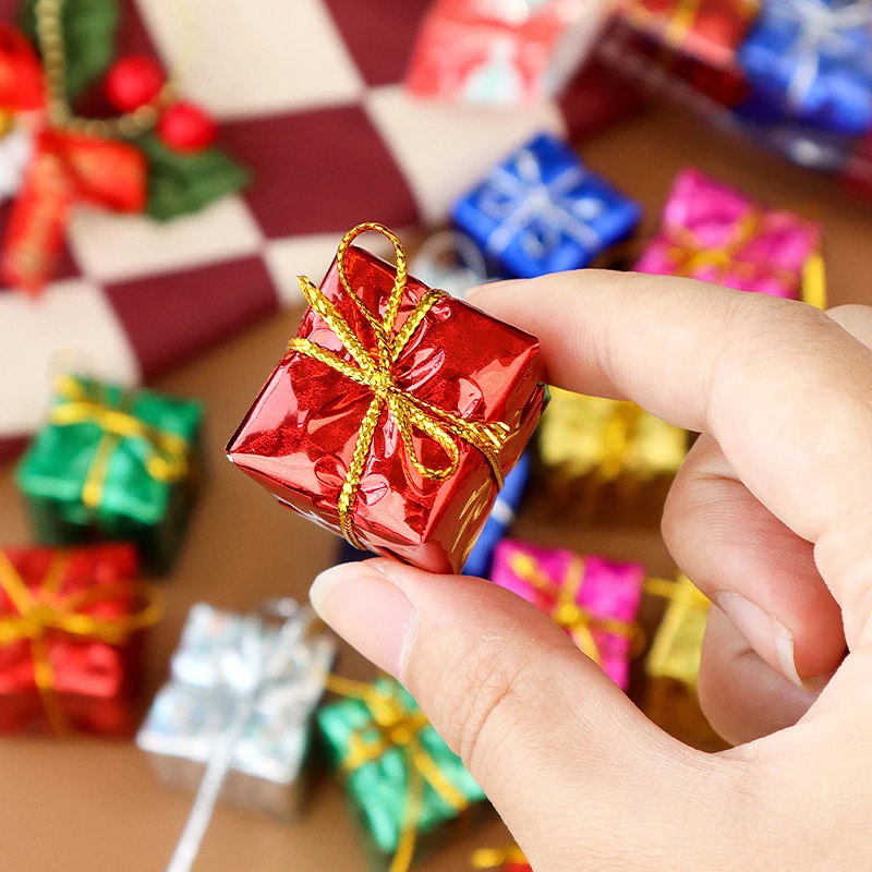 60/120 Stück Mini-Geschenkbox Weihnachtskugeln Ornamente für Weihnachtsbaum Anhänger Navidad Party Deko Ornamente Großhandel – Detail 10