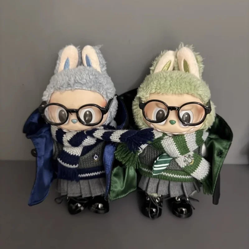 

For Labubu Clothes School Of Magic Suit Cute Hogwarts Magic Cloak Scarf Uniform Mini Plush Doll Outfit Fashion Doll Accessories