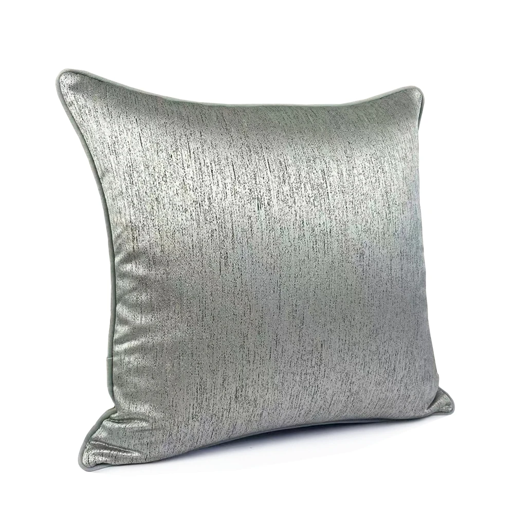 Contemporary Soft Smooth Jacquard Woven Texture Pale Green Home Decorative Pillow Cover 45x45cm 1 Piece Pack Hotel Sofa Cushion