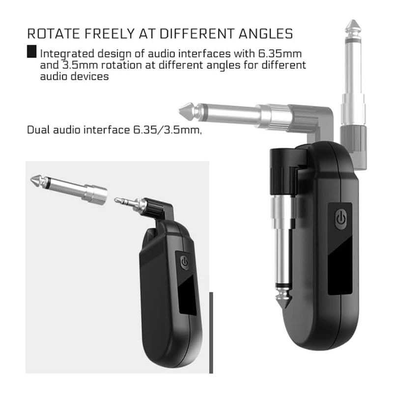 2-In-1 UHF Saxophone Microphone System, Wireless Microphone Transmitter Receiver 100 Ft Transmission Guitar Audio Mixer