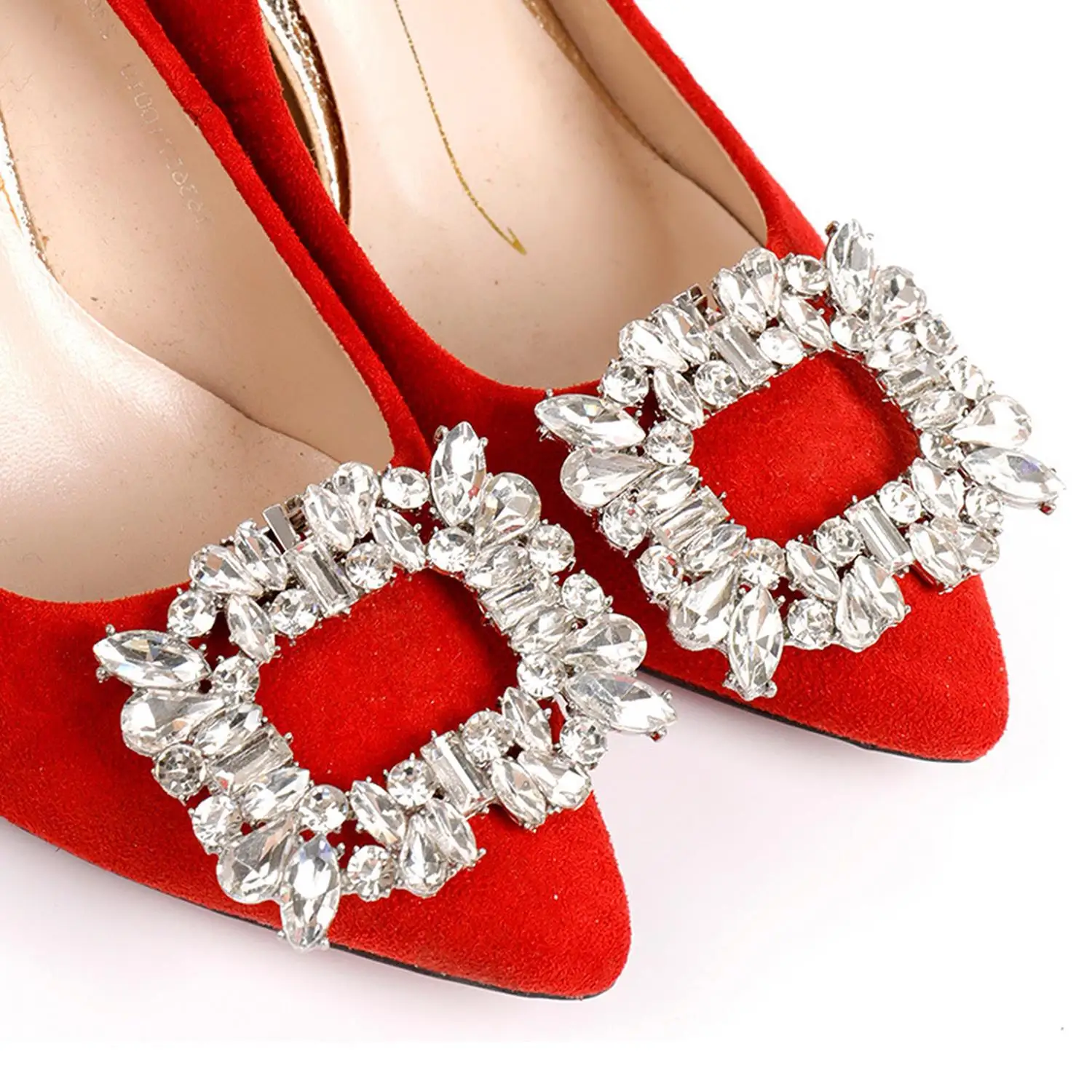 

1PC High Heels Metal Wedding Bride Shoe Clips Removable Luxury Rhinestone Shoe Buckle Women Shoes Decoration Shoe Accessory