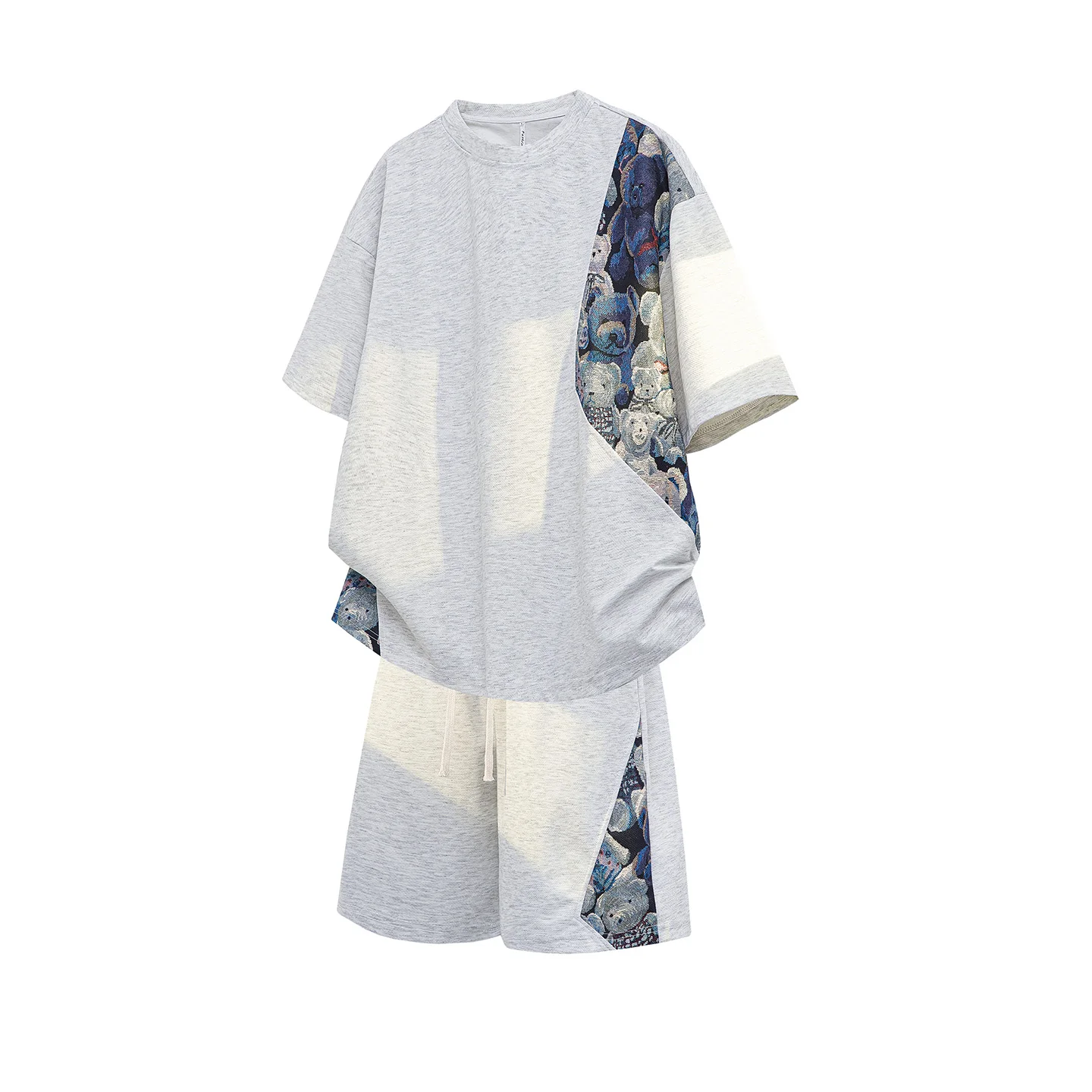 

2026 Men's Summer Short Sleeve And Shorts Two Piece Sets Sports Casual Tracksuit Hip-Hop Sport Short-Sleeved Set with Shorts