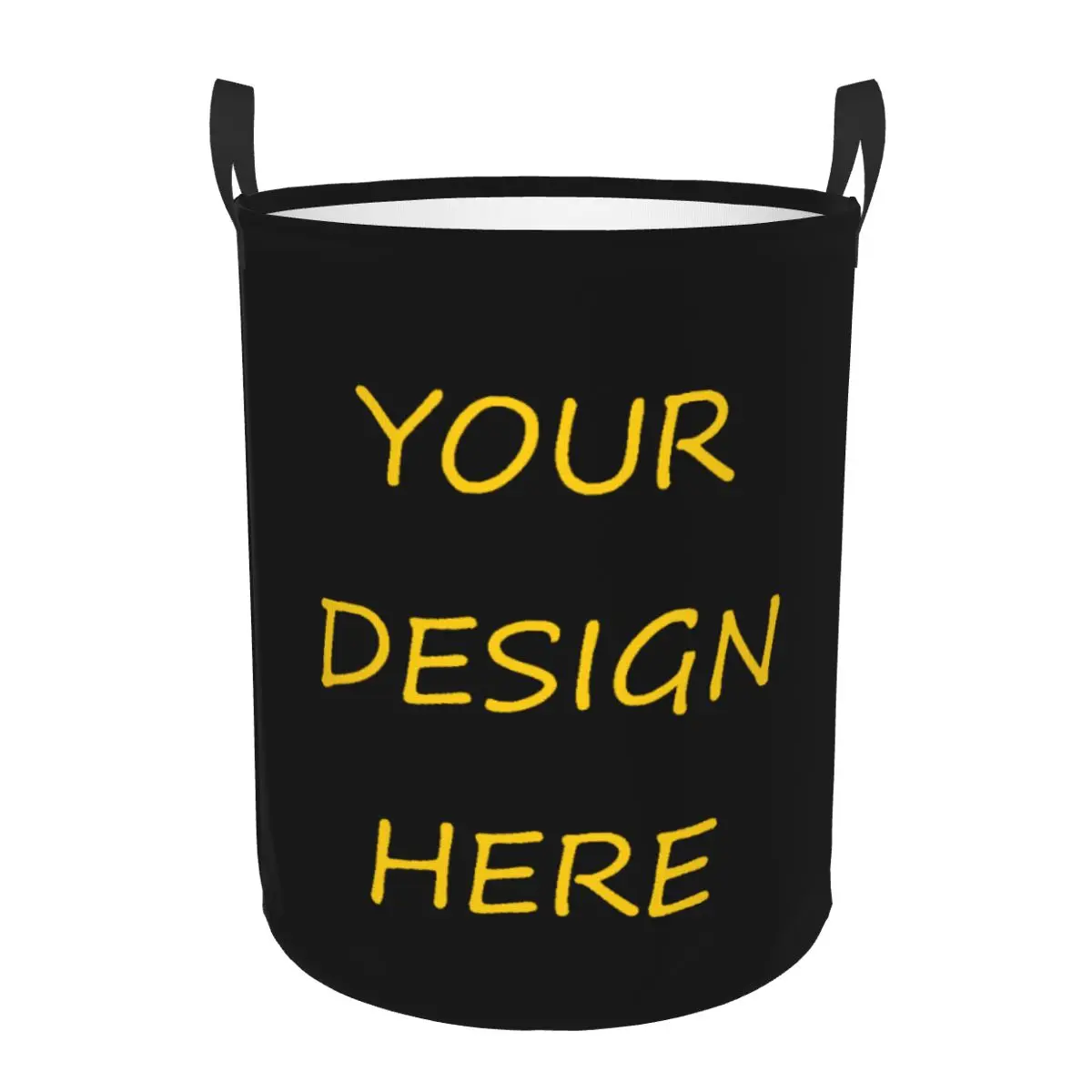 Custom Custom Your Photo Logo Text Print Laundry Basket Foldable Your Design Here DIY Toy Clothes Hamper Storage Bin for Nursery