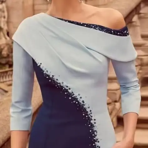 Customized Mother of The Bride Dress 2026 Sequined One Shoulder Mermaid Midi Bespoke for Occasion Fashion Elegant Evening Party