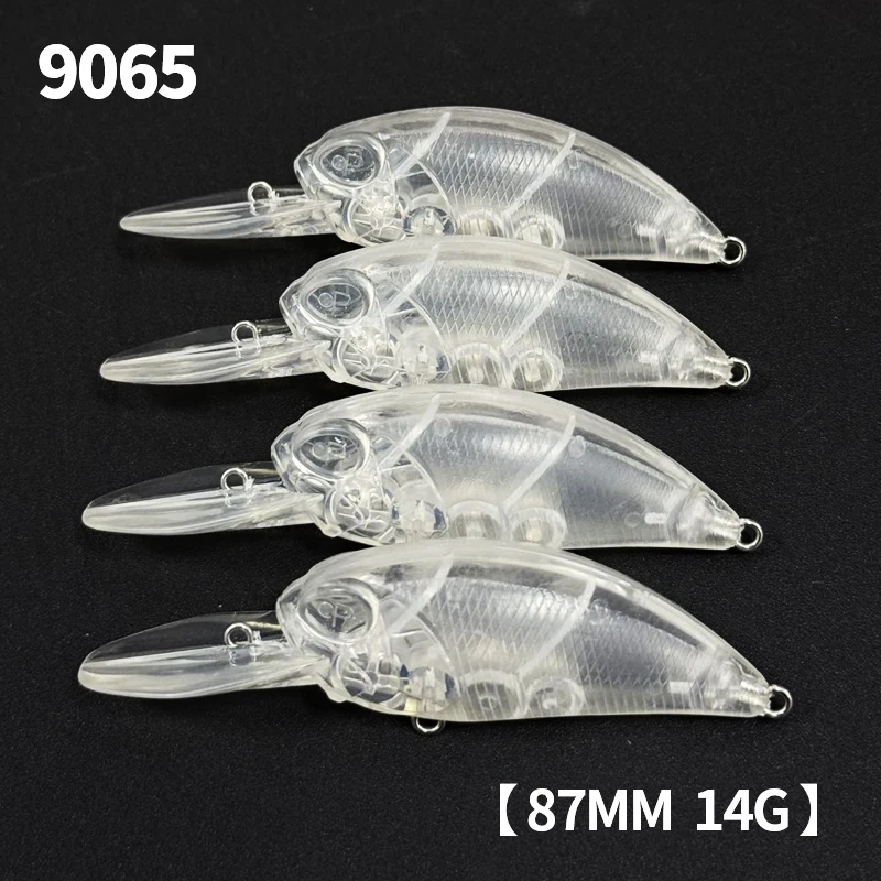 

20pcs Unpainted Floating Crankbait 14g 87mm Fishing Lure Realis Crank Hard Bait Deep Diving Wobbler Professional Shallow-water