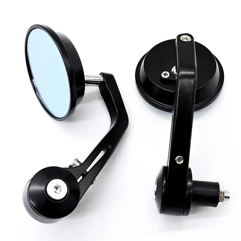 Motorbike Rearview Mirror Universal Handlebar Round Mirror Reversing Aid Mirror Reflective Mirror