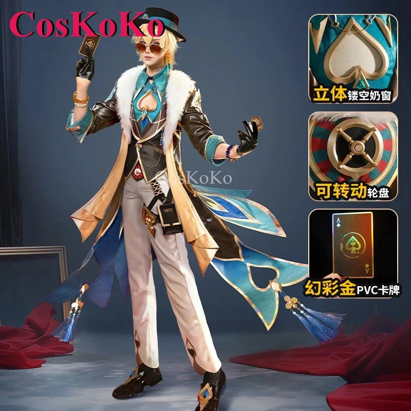 

CosKoKo Aventurine Cosplay Game Honkai: Star Rail Costume Fashion Battle Uniform Full Set Halloween Party Role Play Clothing New