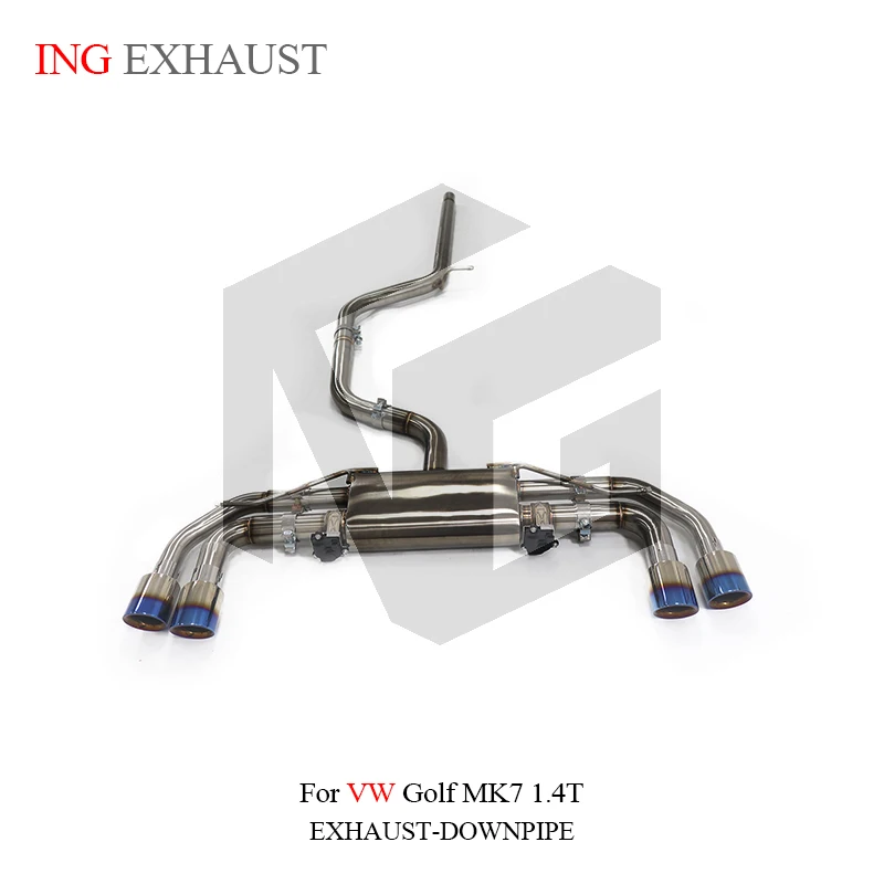 

ING Stainless Steel Valve Catback Pipe for Volkswagen VW Golf MK7 1.4t Muffler Engine Remote Auto Performance Exhaust System