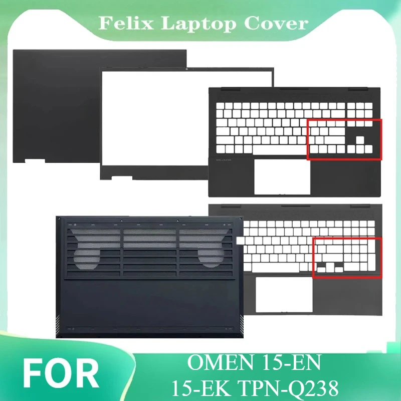 For OMEN 15-EN 15-EK TPN-Q238 New LCD Back Cover/ Front Bezel /Bottom Case Base Cover/Upper Case Palmrest with keyboard Black