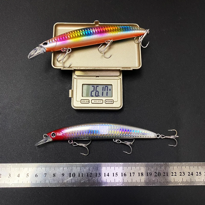 130mm 23g Floating Minnow Lure Long Casting Wobbler Artificial Hard Bait Saltwater Trout Plastic Swimbait Fishing Accessories