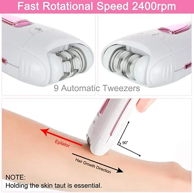 Rechargable Female Epilator Women Shaver Hair Removal Electric Lady Shaving Trimmer Bikini Depilatory Leg Body Depilador