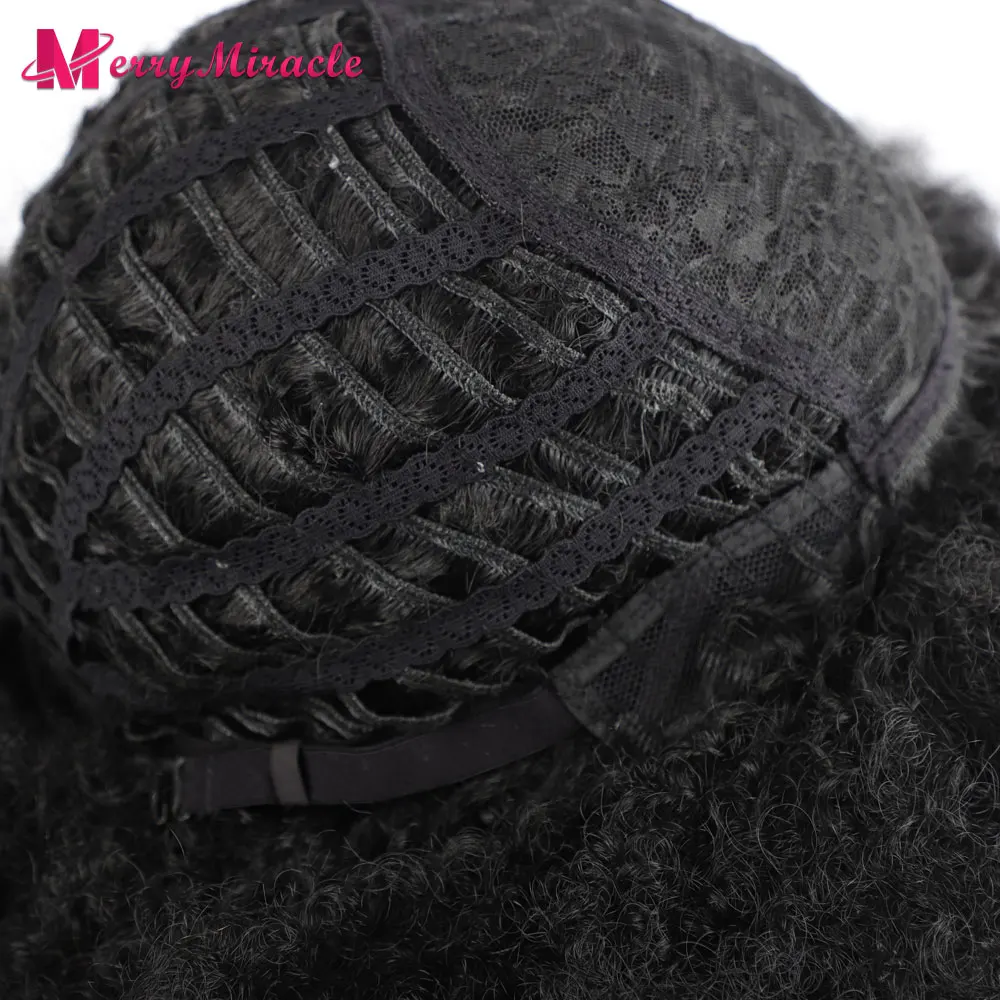 Afro Curly Synthetic Wigs for Black Women Black Curly Wig Synthetic Hair Kanekalon Hair Wigs Free Part