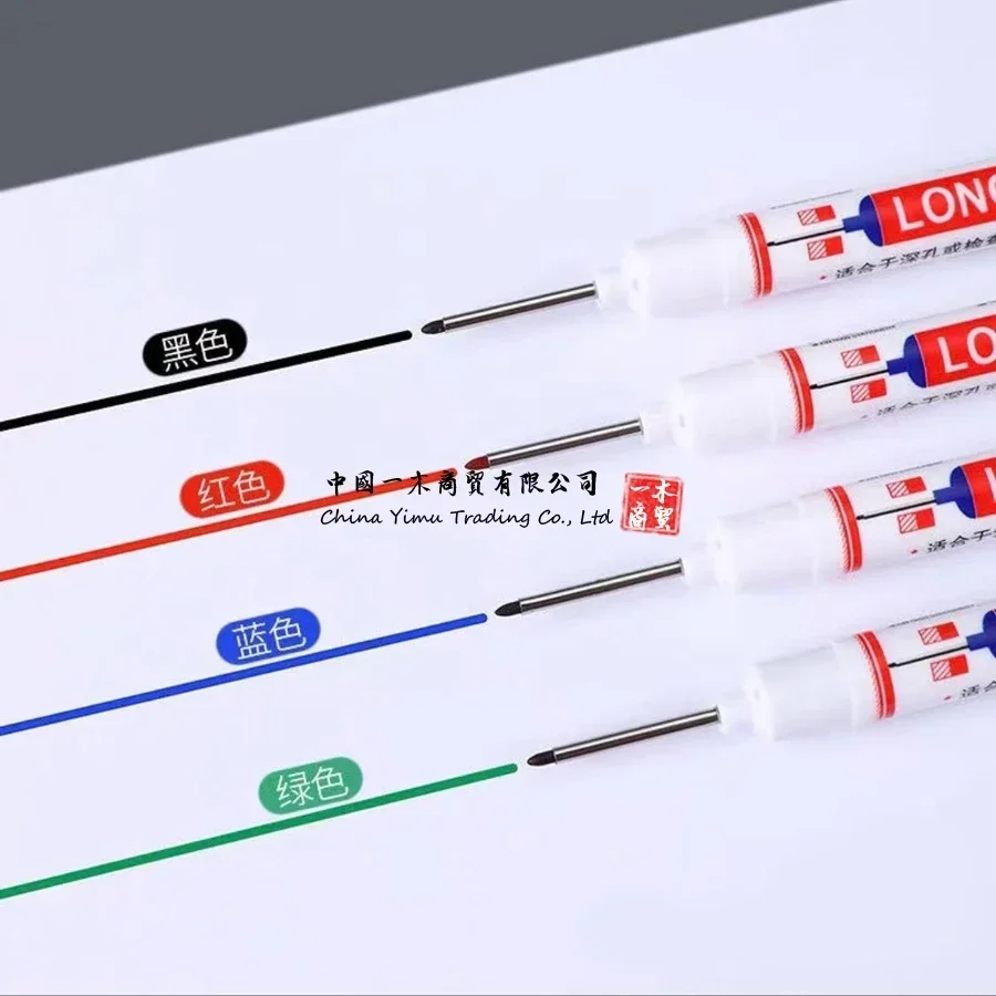 Long headed marking pen Blue Color Permanent Marker Pen Red Ink Marker Pen Waterproof  Paper  Plastic Rubber Glass Metal