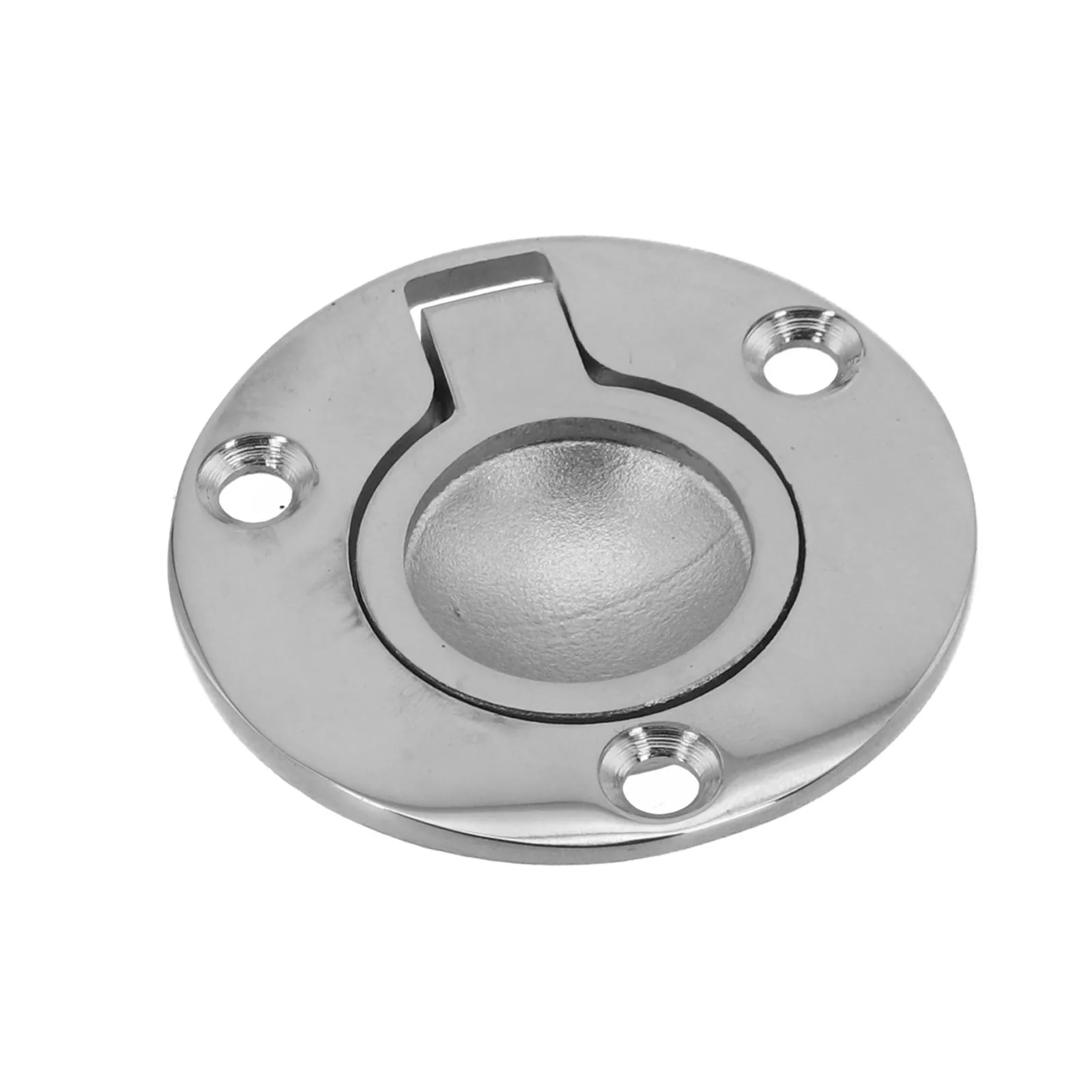 50 مللي متر جولة الفولاذ المقاوم للصدأ حلقة سحب فلوش رفع مقبض خزانة مقابض الأبواب الطابق مشبك قارب يفقس المزالج