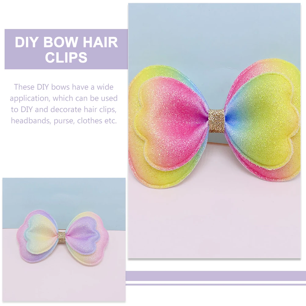 

5 Pcs Bow Embellishments Kids Girls Bows DIY Accessories Hair Clips Craft Decorations Butterfly Headwear Materials