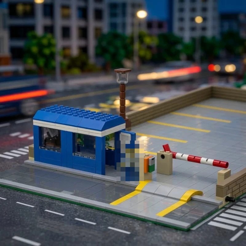 MOC Creative Car Parking Lot Architecture Scene Fun Building Block Model DIY Adult Puzzle Assembly Toy Birthday Gift Ornament