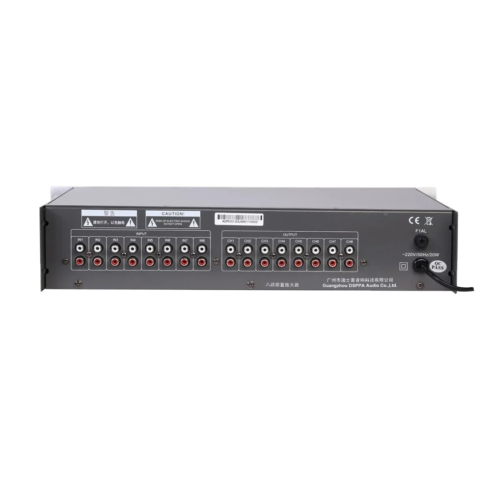 

2025 Hot DSPPA ADR25 8 Channel Pre Amplifier Supplier PA Amplifier For Sale 8 Input Pre Amplifier