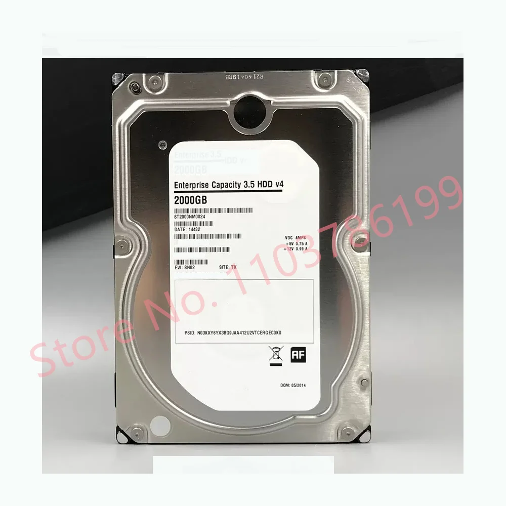 For Sea-gate 2TB 128MB 7200RPM 3.5" Enterprise Hard Drive SATA Interface 6Gb/s Rate For HDD V4 Series ST2000NM0024