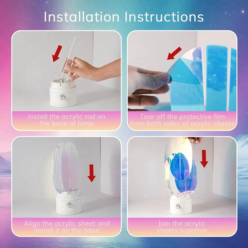 TKOH-Proyector de luces, luz nocturna inalámbrica con botón giratorio para ajustar el brillo, adecuado para decoración de dormitorio/escritorio