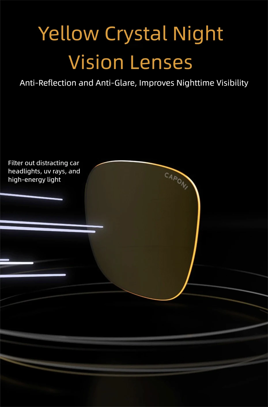 CAPONI Pilot Nachtsicht Randlose Sonnenbrille Ultraleicht Nacht Fahren Männer Sonnenbrille Photochrome Braun UV400 Gläser BSYS7466 – Detail 10
