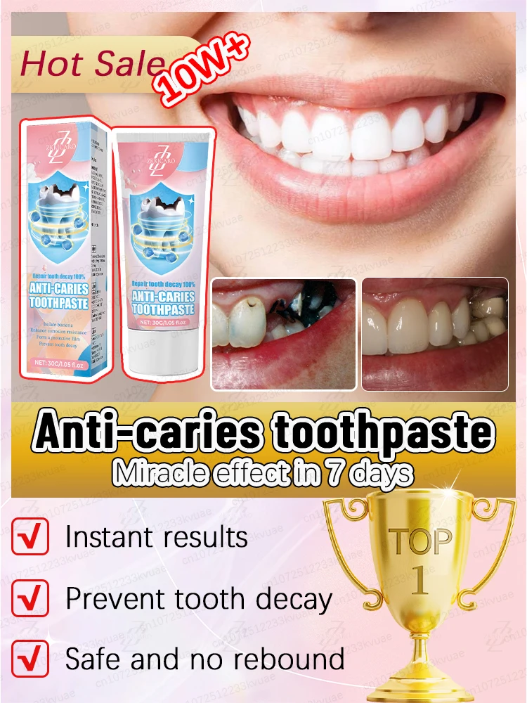 Tratamiento de caries con pasta de dientes para reparar caries