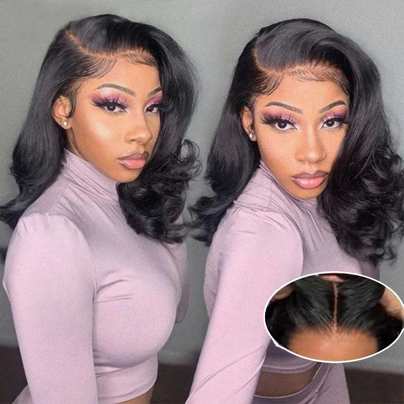 

5x5 Body wave bob on sale hd lace frontal human hair wig for women choice Brazilian glueless preplucked short wigs ready to wear