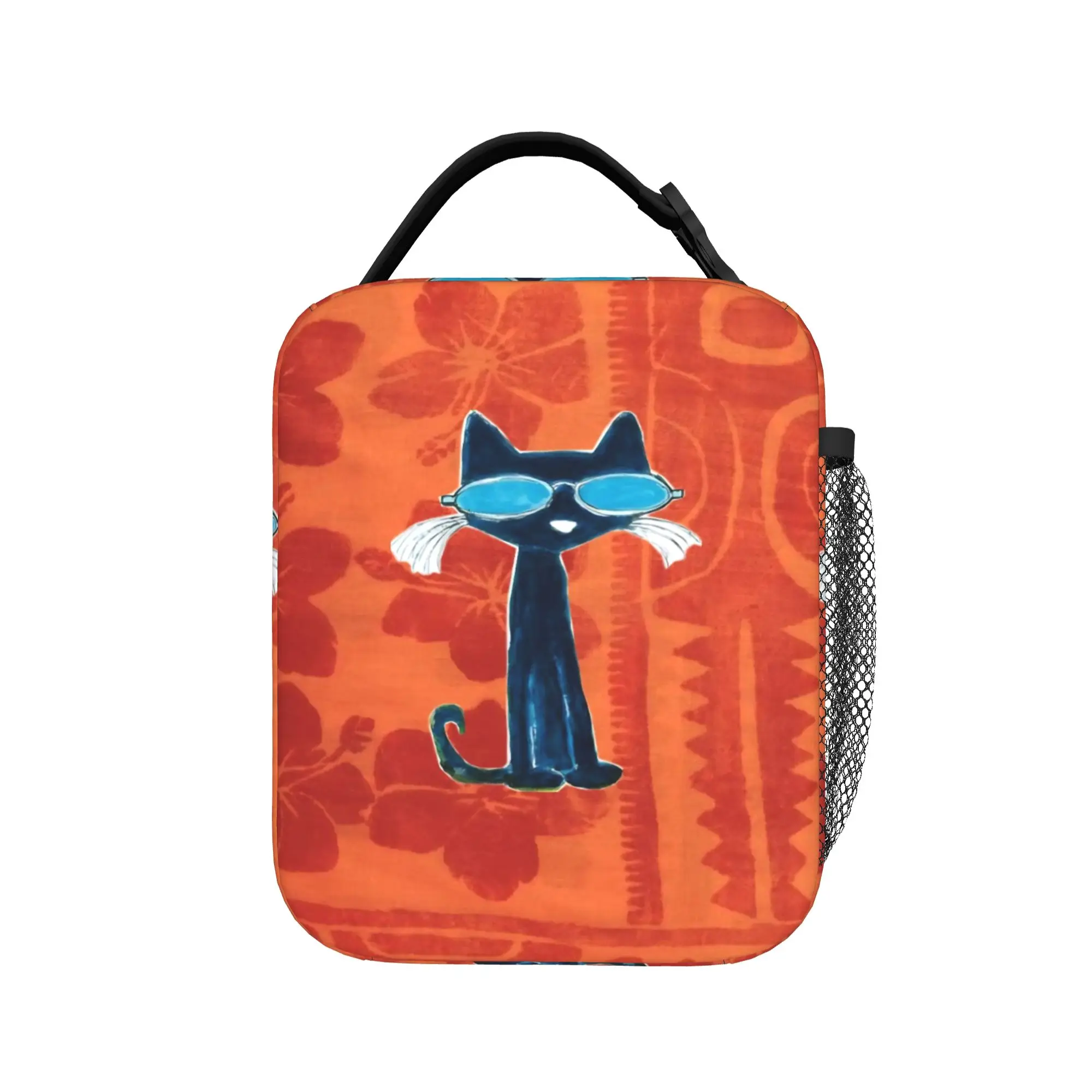 Pete The Cat Insulated Lunch Bags for Men Women  Food Container Reusable Cooler Thermal Lunch Boxes For Picnic