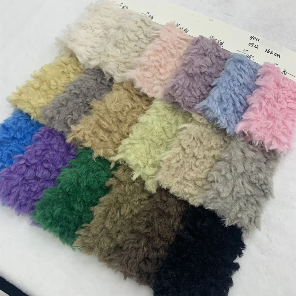 160x90cm Skin-friendly Soft Faux Fur Fabric 100% Polyester Minky Fabric DIY Handmade/apparel Big Wool Rolled Plush Fabric