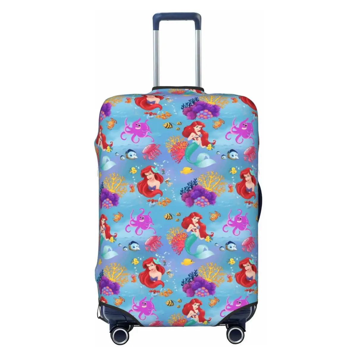 

Little Mermaid Ariel Cartoon Suitcase Cover Practical Cruise Trip Protector Luggage Supplies Holiday