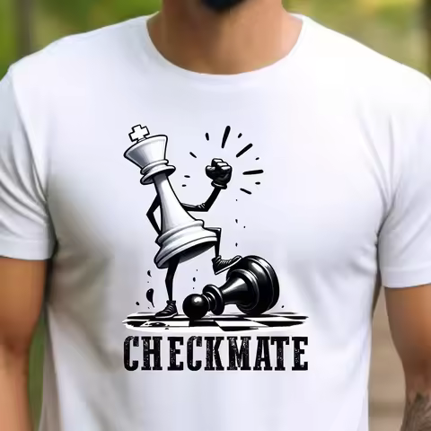 Checkmate T Shirt Chess Player Gift Funny Lover Master