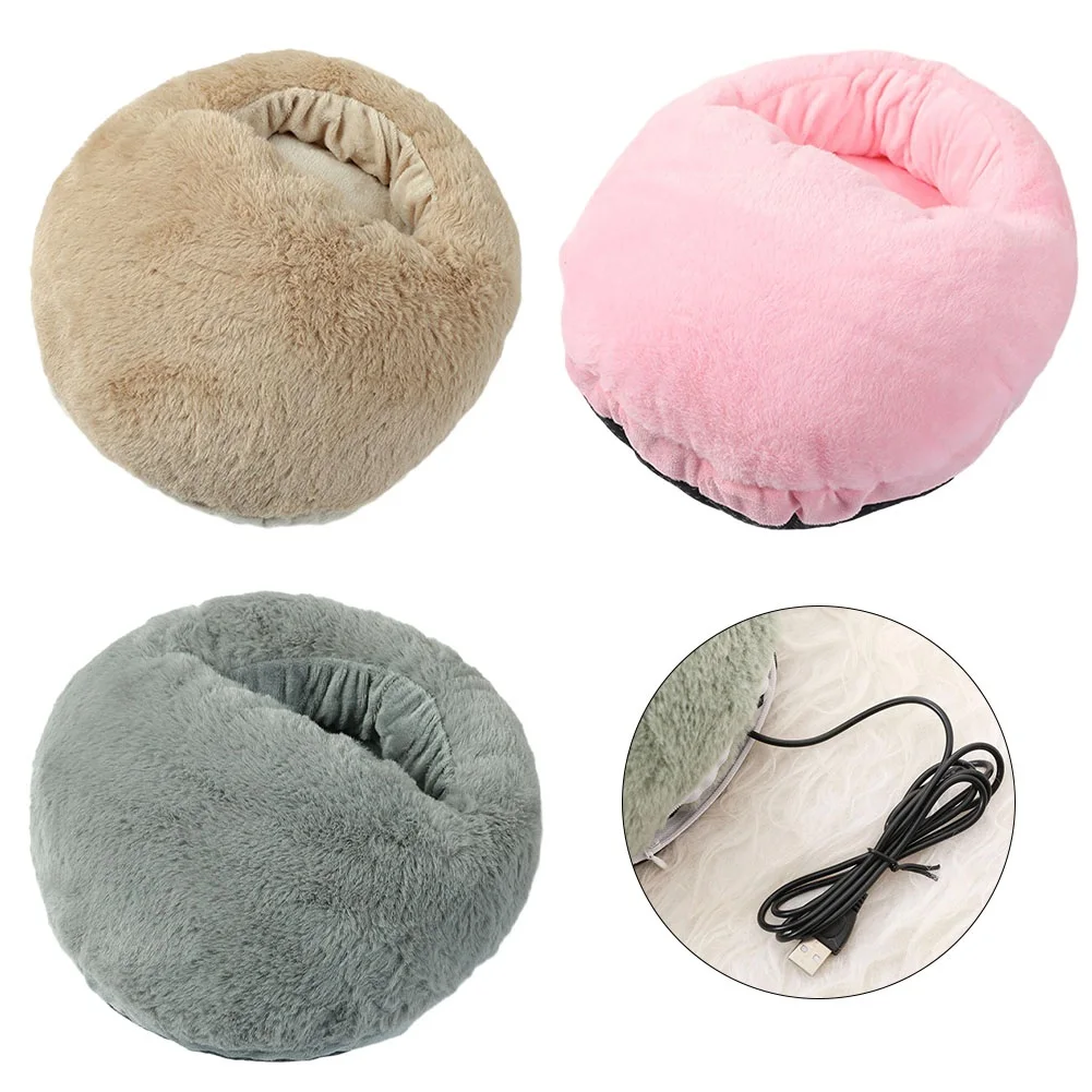 New Foot Warmer Heating Pad USB Heated Warm Feet Washable Winter Detachable Electric Flannel Home Rechargeable
