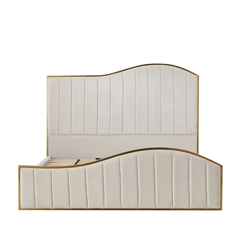 

High Quality Popular Modern Design king Size Wooden Metal Bed Frame