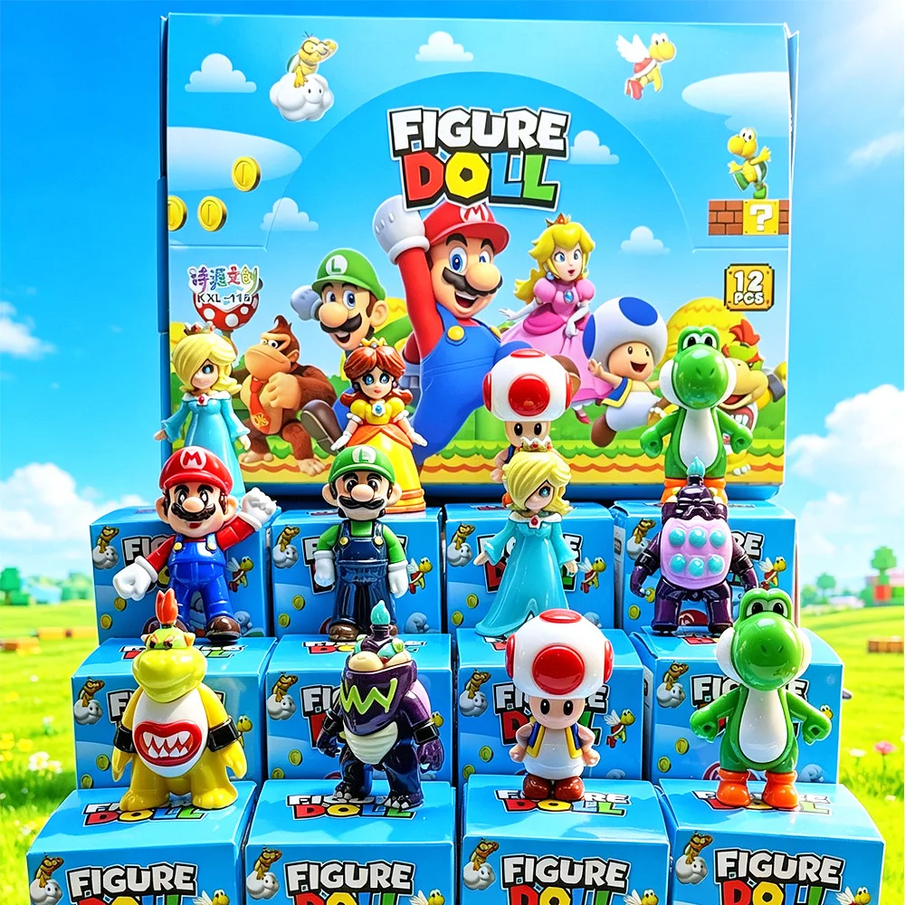 Super Mario Brothers Mario Doll Handmade Decoration Blind Box Princess Model Children's Small Toy Gift