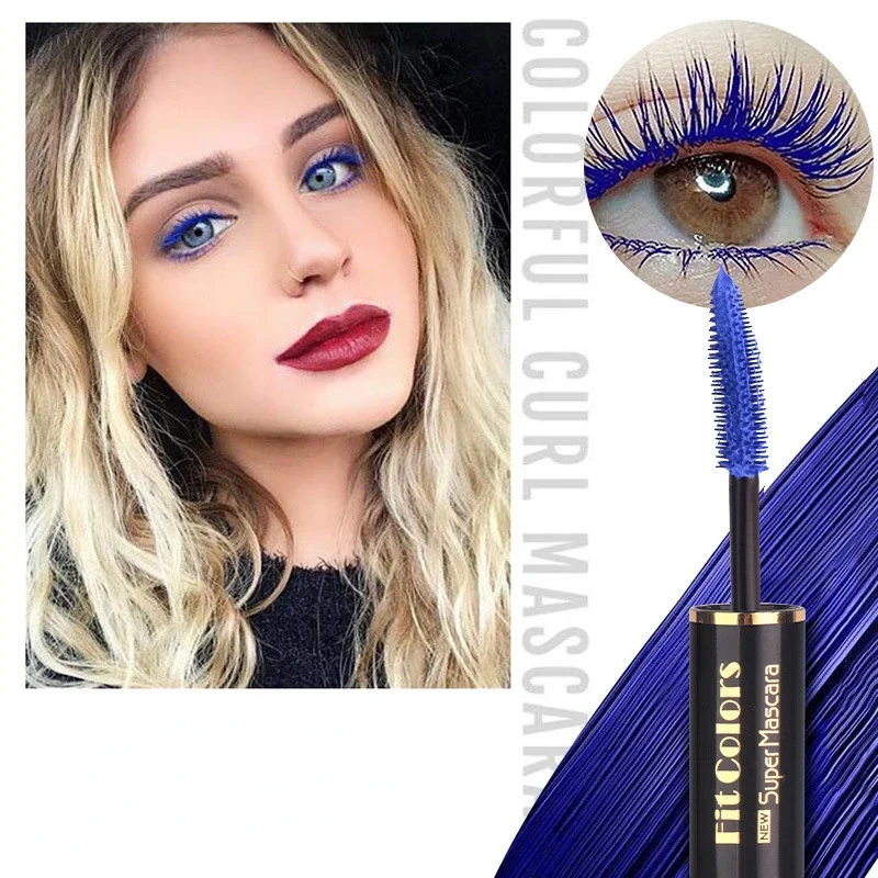 5-kleuren Mascara Wimpers Curling Extension Roze Paars Blauw Wit Mascara Vlekvrij Waterdicht Snel Droog Langdurige Make-up