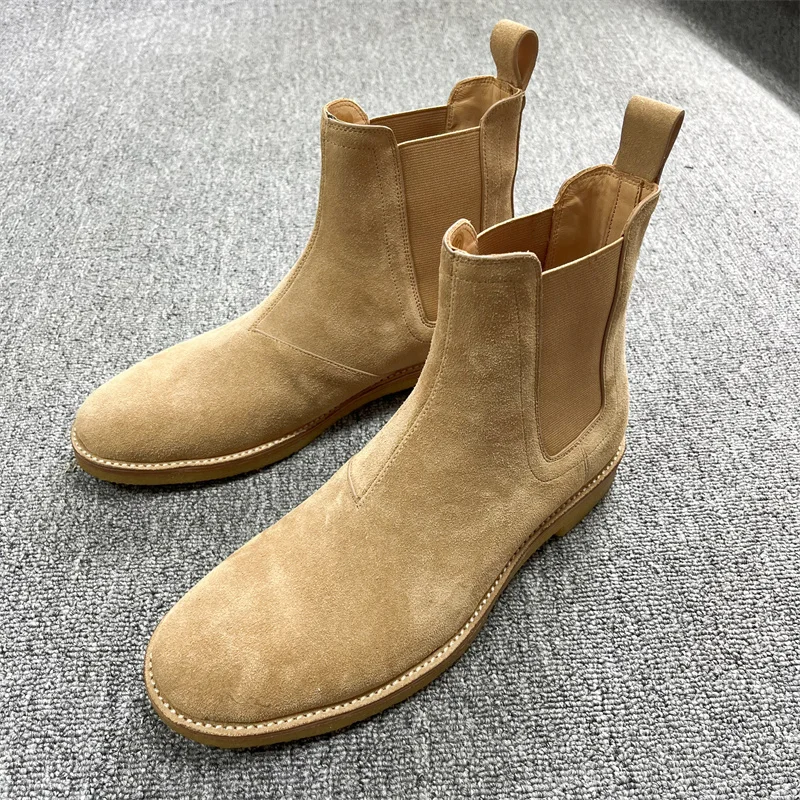 

Quality Suede Leather Comfortable Cow Muscle Sole Casual Denim Boots