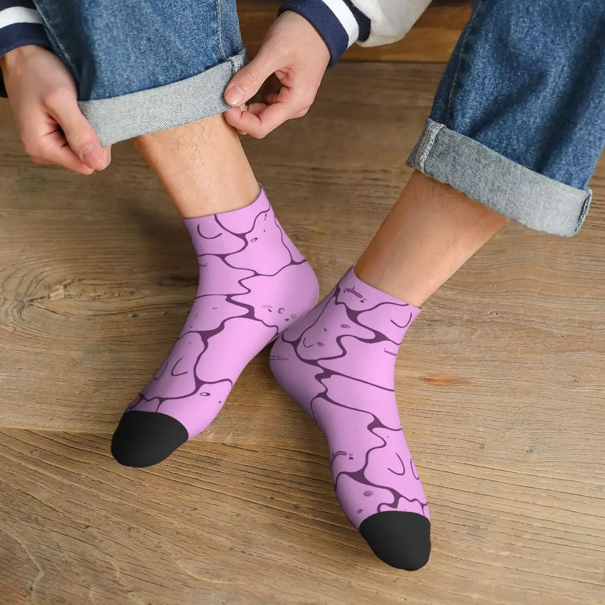 

Носки Ditto (без блестящего) Harajuku, высококачественные чулки, всесезонные носки, аксессуары для мужчин и женщин, рождественские подарки